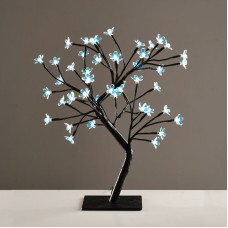 TREE WITH FLOWERS OF SILICONE 36LED ΛΑΜΠΑΚΙΑ ΜΕ ΑΝΤΑΠΤΟΡΑ ΜΠΛΕ IP20 45cm ΣΥΝ 3m | Aca | X1036641
